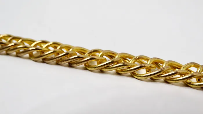 Vintage by Misty Necklaces Vintage GoldTone Chain Link Sculptural Moving Fish Pendant Necklace
