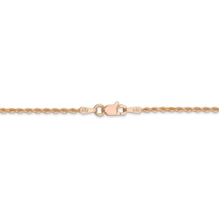 WB Choice Jewelry Necklaces 14k Rose Gold 150mm DC Rope with Lobster Clasp ChainWBC012R8 WB Choice Jewelry Necklaces 14k Rose Gold 150mm DC Rope with Lobster Clasp ChainWBC012R8
