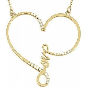 WB Choice Jewelry Necklaces 14K Yellow 18 CTW Diamond InfinityInspired Love Heart 18 Necklace8550660003PSTWBC