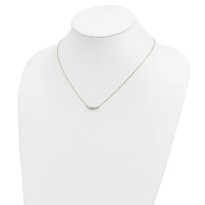 WB Choice Jewelry Necklaces 14K Yellow Gold Shooting Star w 1in ext CZ NecklaceWBCSF277715