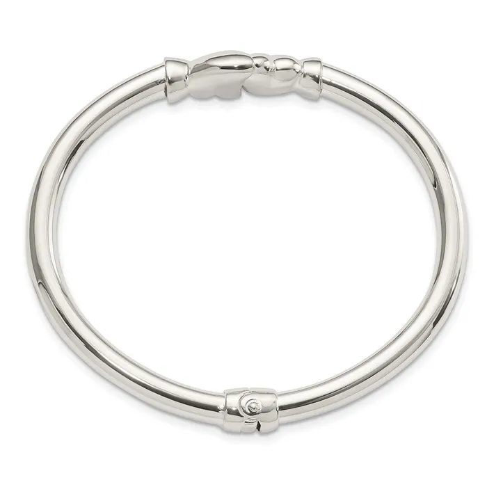 WB Choice Jewelry Necklaces Sterling Silver Polished Heart I LOVE YOU Inside Clasp Hinged BangleWBCQB1404 WB Choice Jewelry Necklaces Sterling Silver Polished Heart I LOVE YOU Inside Clasp Hinged BangleWBCQB1404