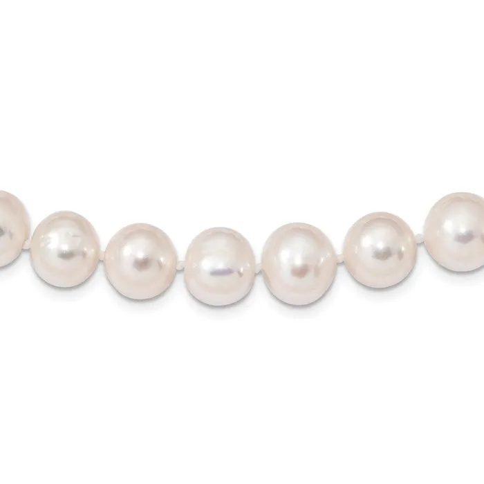 WB Choice Jewelry Necklaces Sterling Silver Rhodiumplated 1011mm White FW Cultured Pearl NecklaceWBCQH482824
