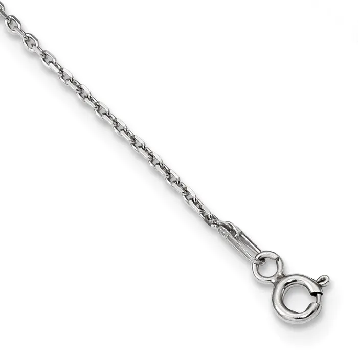 WB Choice Jewelry Necklaces Sterling Silver Rhodiumplated 9Station CZ Polished NecklaceWBCQG428318 WB Choice Jewelry Necklaces Sterling Silver Rhodiumplated 9Station CZ Polished NecklaceWBCQG428318
