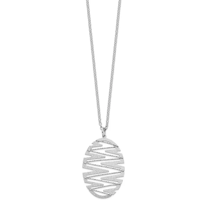 WB Choice Jewelry Necklaces Sterling Silver Rhodiumplated Satin DC NecklaceWBCQG380618 WB Choice Jewelry Necklaces Sterling Silver Rhodiumplated Satin DC NecklaceWBCQG380618