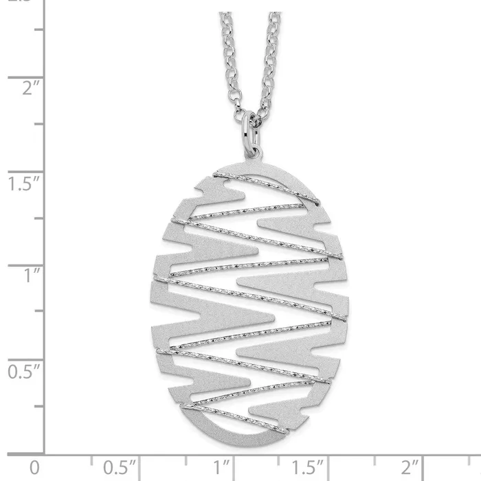 WB Choice Jewelry Necklaces Sterling Silver Rhodiumplated Satin DC NecklaceWBCQG380618 WB Choice Jewelry Necklaces Sterling Silver Rhodiumplated Satin DC NecklaceWBCQG380618