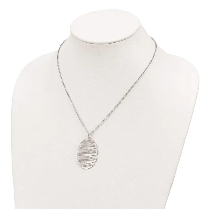 WB Choice Jewelry Necklaces Sterling Silver Rhodiumplated Satin DC NecklaceWBCQG380618 WB Choice Jewelry Necklaces Sterling Silver Rhodiumplated Satin DC NecklaceWBCQG380618