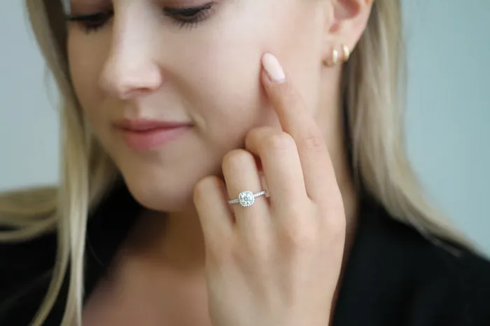 De Beers Forevermark Rings 18kt White Gold 101cttw Cushion Diamond Halo Engagement Ring