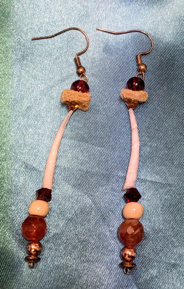 Earrings Ren McCully Dentalium Shell Earrings Earrings Ren McCully Dentalium Shell Earrings
