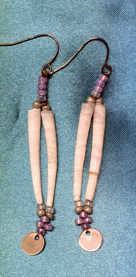 Earrings Ren McCully Dentalium Shell Earrings Earrings Ren McCully Dentalium Shell Earrings