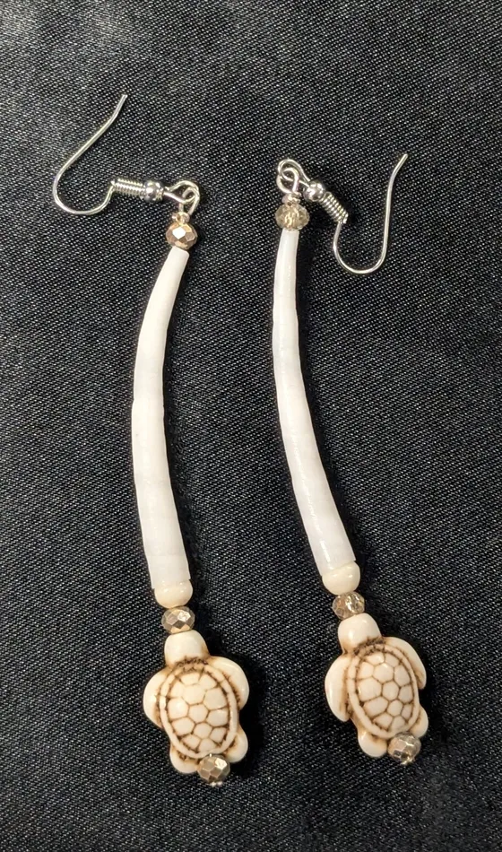 Earrings Ren McCully Dentalium Shell Earrings Earrings Ren McCully Dentalium Shell Earrings