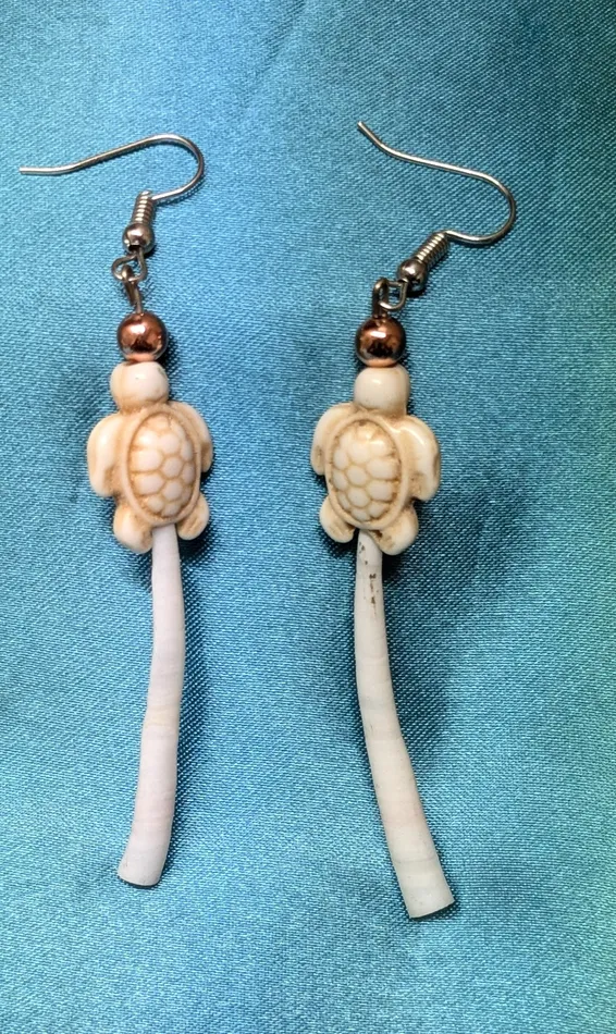Earrings Ren McCully Dentalium Shell Earrings Earrings Ren McCully Dentalium Shell Earrings