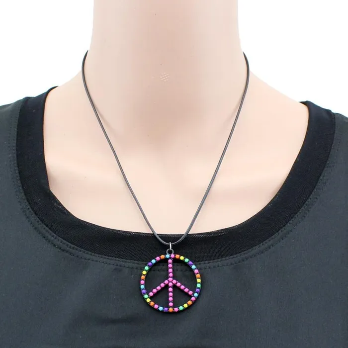 Fashion Black Tone Antiwar Signs Pendant Necklace sparklingselections Necklaces Fashion Black Tone Antiwar Signs Pendant Necklace sparklingselections Necklaces