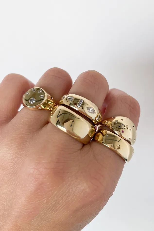 LEO BLACK Rings Cosmic Dance Ring