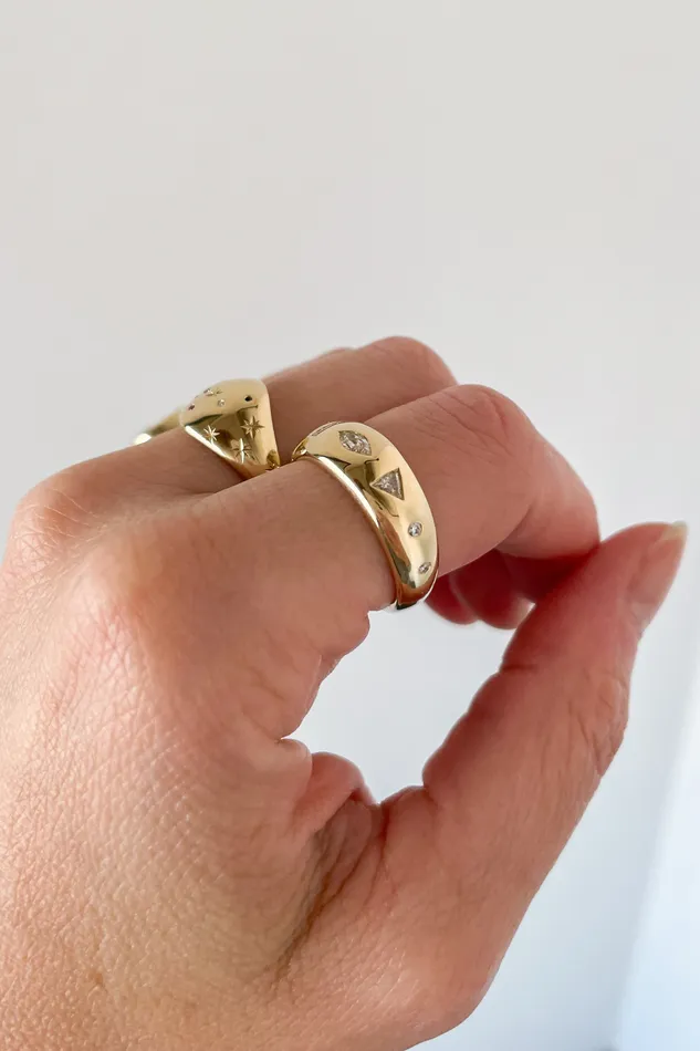 LEO BLACK Rings Cosmic Dance Ring
