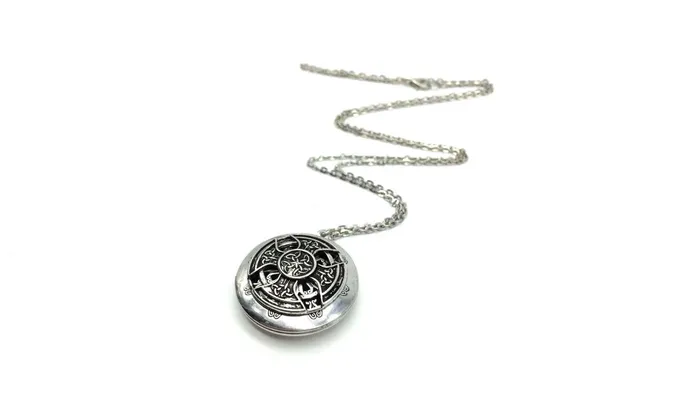 Necklaces sparklingselections Antique Silver Cross Oil Diffuser Locket Necklace