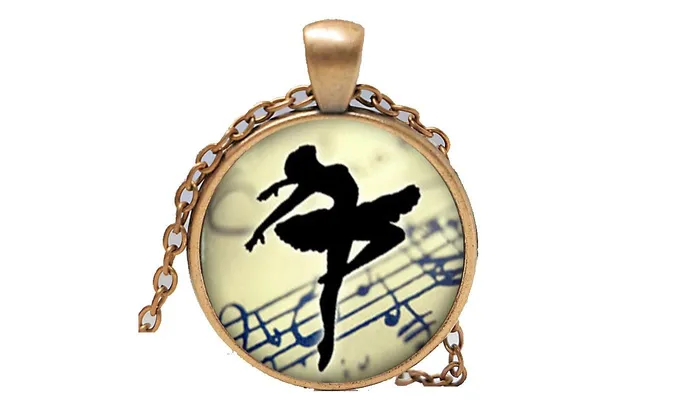 Necklaces sparklingselections Dancing Glass Cabochon Pendant Necklace