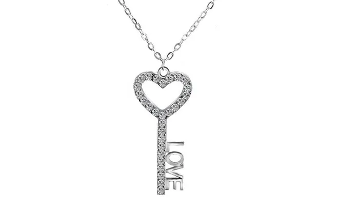 Necklaces sparklingselections Key Shaped Love Pendant Necklace For Women