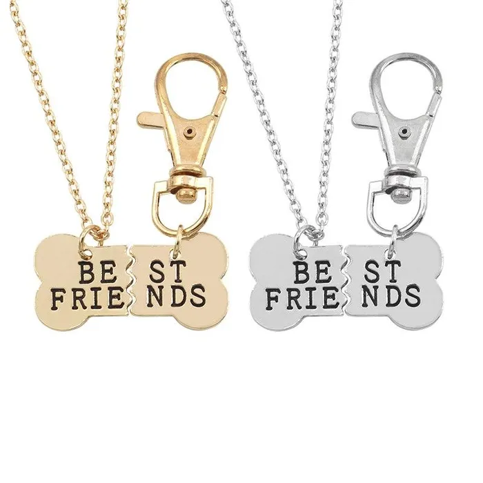 New Pet Dog Bones Best Friends Pendants Necklace sparklingselections Necklaces