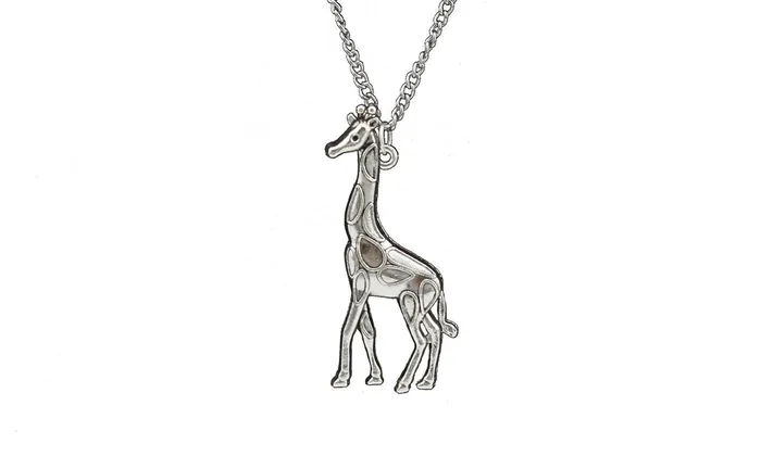 sparklingselections Necklaces Silver Giraffe Pendant Necklace