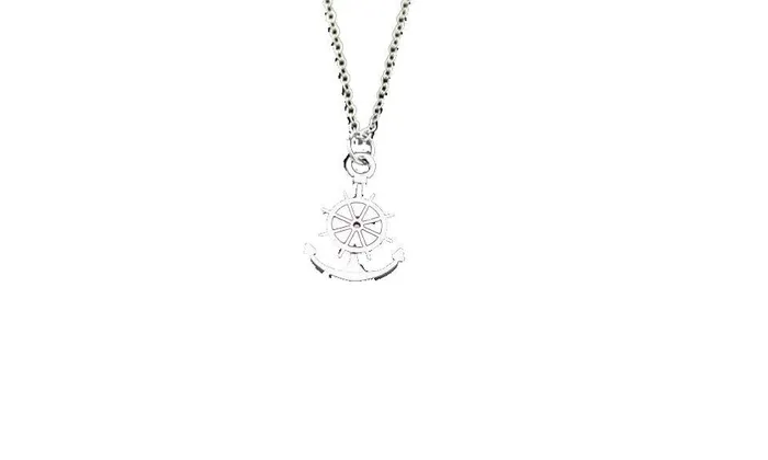 sparklingselections Necklaces Silver Plated Anchor Pendant Necklace For Women