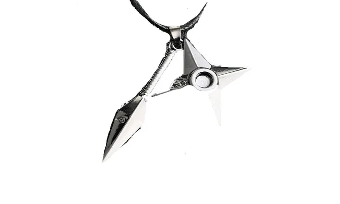 sparklingselections Necklaces Unisex Leather Rope Ninja Pendant Necklace